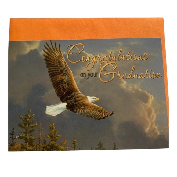 Leanin’Tree Congratulations On Your Graduation Greeting Card Soaring Eagle - Picture 1 of 6